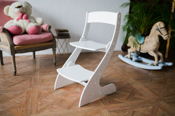 Изображение товара Стул детский Друг Кузя Растущий Павлин (белый)