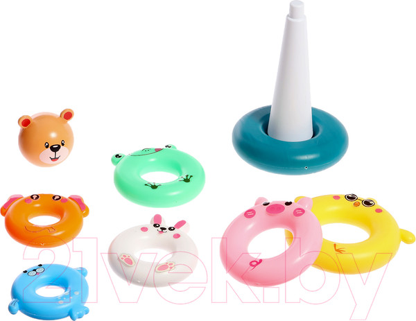 Изображение товара Развивающий игровой набор Zabiaka IQ Пирамидка. Зверята /10095412