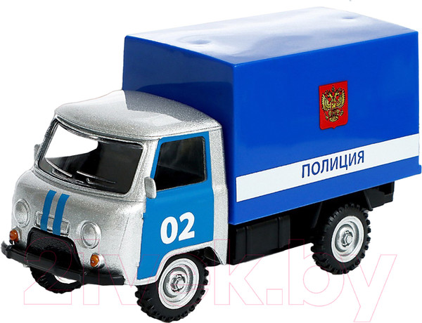Изображение товара Масштабная модель автомобиля Автоград УАЗ 452. Полиция 1501-224 / 9318111