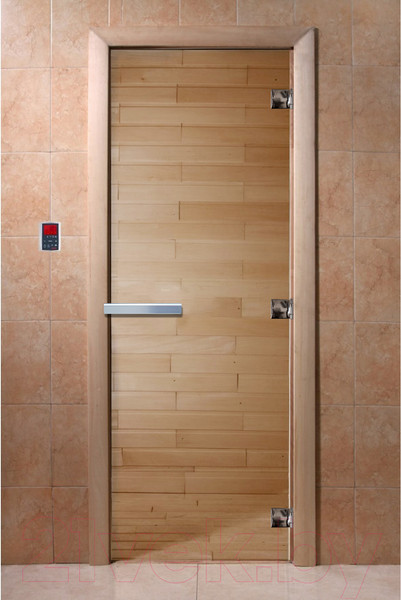 Изображение товара Стеклянная дверь для бани/сауны Doorwood 80x200 / DW00898 (прозрачный)