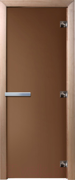 Изображение товара Стеклянная дверь для бани/сауны Doorwood 80x200 / DW00022 (бронза матовый)