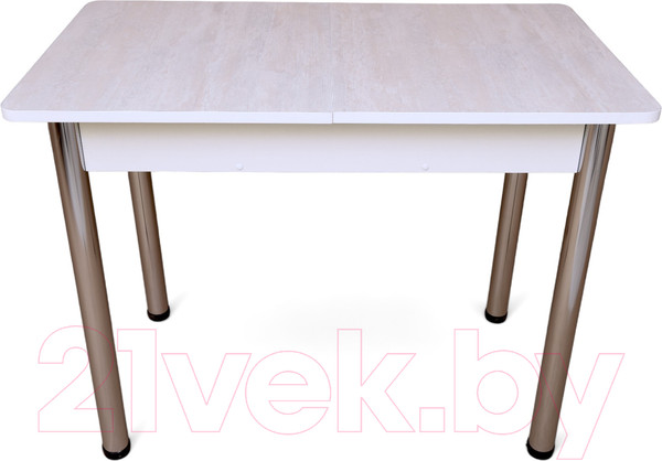 Изображение товара Обеденный стол СВД Юнио 120-150x75 / 056.П17.Х (ледяное дерево/хром)
