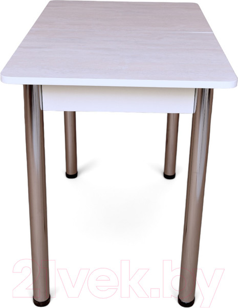 Изображение товара Обеденный стол СВД Юнио 120-150x75 / 056.П17.Х (ледяное дерево/хром)