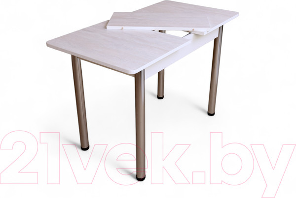 Изображение товара Обеденный стол СВД Юнио 120-150x75 / 056.П17.Х (ледяное дерево/хром)