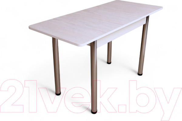 Изображение товара Обеденный стол СВД Юнио 120-150x75 / 056.П17.Х (ледяное дерево/хром)