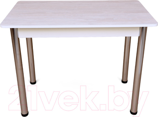Изображение товара Обеденный стол СВД Юнио 100x60 / 006.П17.Х (ледяное дерево/хром)