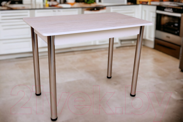 Изображение товара Обеденный стол СВД Юнио 100x60 / 006.П17.Х (ледяное дерево/хром)