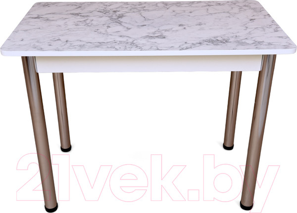 Изображение товара Обеденный стол СВД Юнио 120x75 / 008.П15.Х (мрамор каррара/хром)