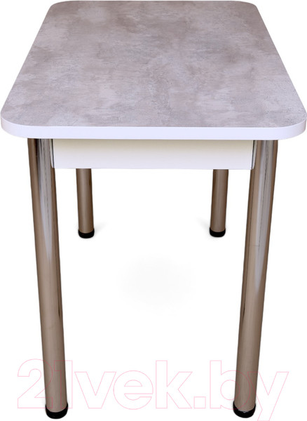 Изображение товара Обеденный стол СВД Юнио 120x75 / 008.П16.Х (бетон/хром)