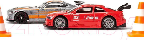 Изображение товара Набор игрушечных автомобилей Siku Гоночные машинки и вешки / 6331