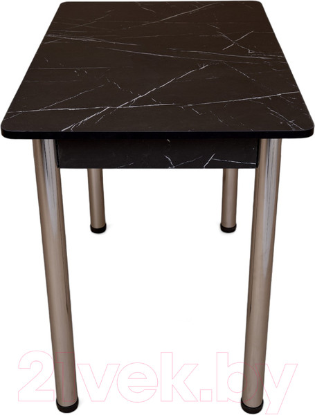 Изображение товара Обеденный стол СВД Юнио 008.П20.Х (мрамор неро маркина/хром)