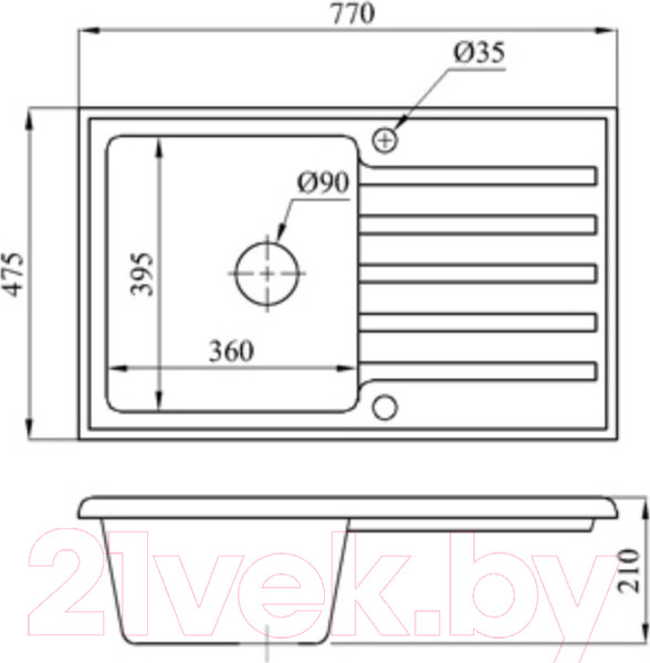 Изображение товара Мойка кухонная со смесителем БелЭворс Styl L + смеситель L74004-9 + дозатор L405-1 (серый/сатин)