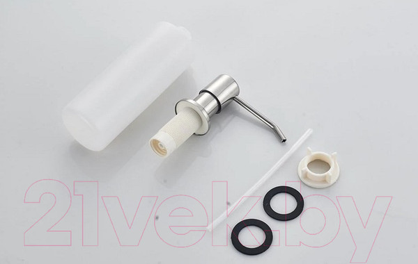 Изображение товара Мойка кухонная со смесителем БелЭворс Styl L + смеситель L74004-9 + дозатор L405-1 (серый/сатин)