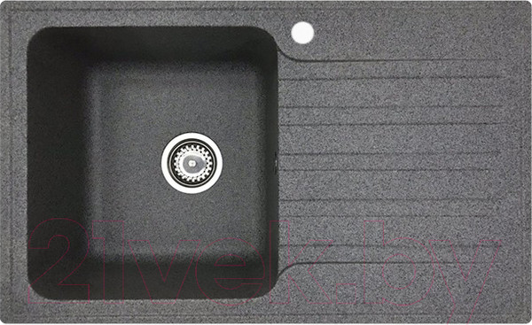 Изображение товара Мойка кухонная со смесителем БелЭворс Styl L + смеситель L74004-9 + дозатор L405-1 (серый/сатин)
