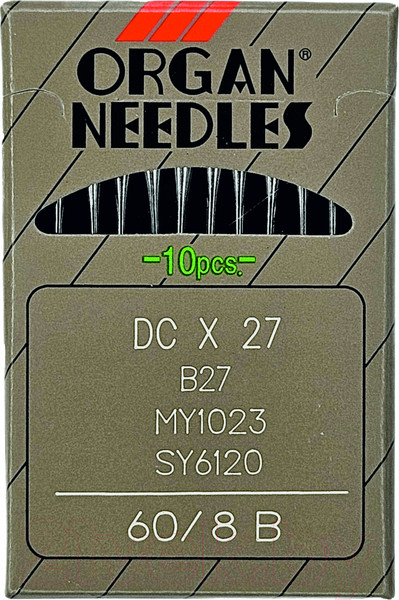 Изображение товара Набор игл для промышленной швейной машины Organ DCx27 60 B SUK ORG-10 (для высокоэластичных тканей)