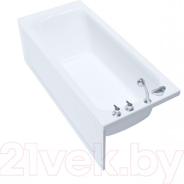 Изображение товара Ванна акриловая 1AcReal Gamma 150x70 (с ножками, сифоном и экраном)