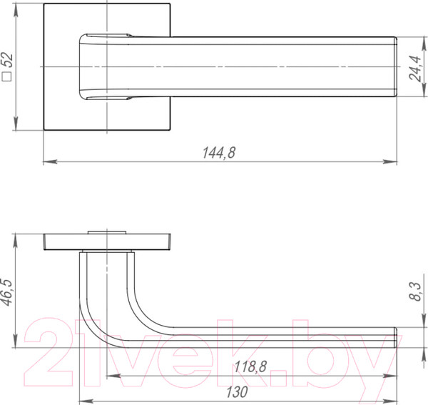 Изображение товара Ручка дверная Ajax furniture Flex K.JS51 SN-3 (матовый никель)