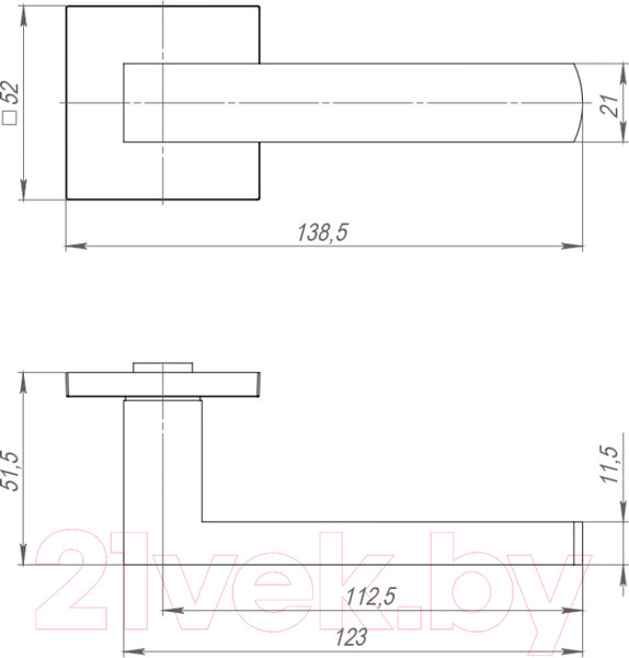 Изображение товара Ручка дверная Ajax furniture Optimal K.JS51 SN-3  (матовый никель)