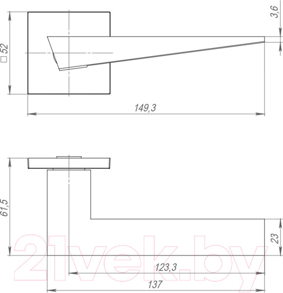 Изображение товара Ручка дверная Ajax furniture Trio K.JS51 BL-24 (черный)