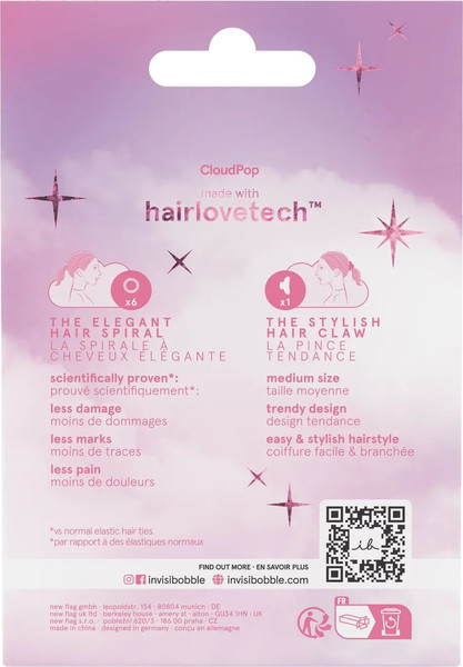 Изображение товара Комплект аксессуаров для волос Invisibobble Cloud Pop