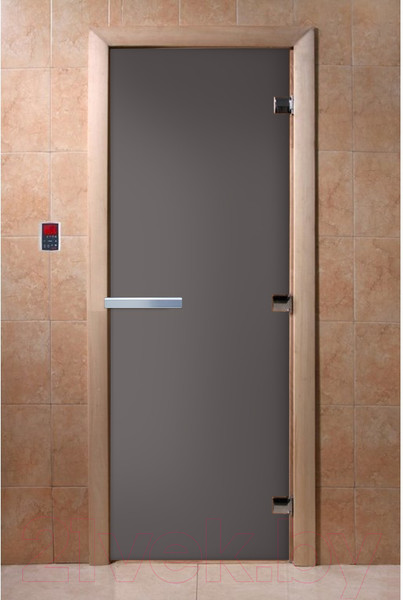 Изображение товара Стеклянная дверь для бани/сауны Doorwood 70x180 / DW03551 (графит матовый)