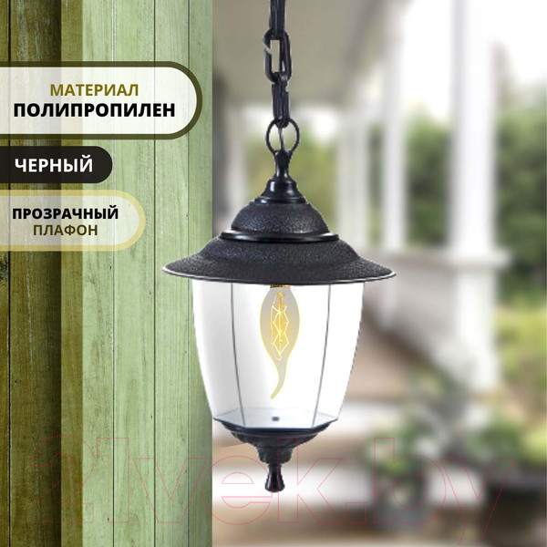 Изображение товара Светильник уличный Прага ЭЛ-11-70 (черный/прозрачный рассеиватель)