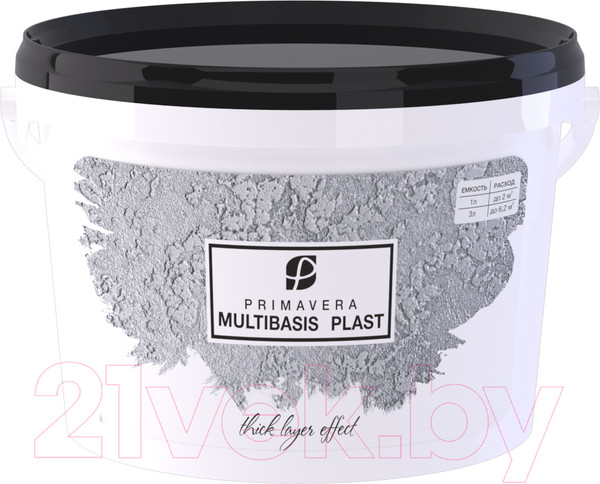 Изображение товара Штукатурка готовая декоративная Primavera MultiBASIS plast  (3л, белый)