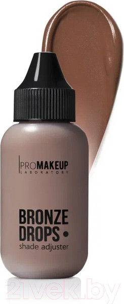 Изображение товара Корректор цвета тональной основы PROMAKEUP Bronze Drops 102 матовый аджастер бронзирующий (40мл)