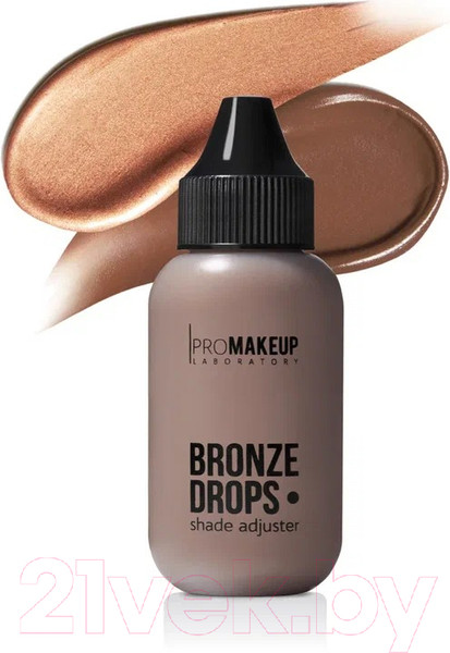 Изображение товара Корректор цвета тональной основы PROMAKEUP Bronze Drops 102 матовый аджастер бронзирующий (40мл)