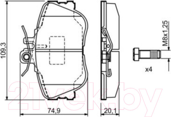 Изображение товара Тормозные колодки Bosch 0986460977