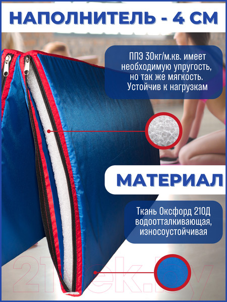 Изображение товара Гимнастический мат Зубрава МТТ1018004 (синий)