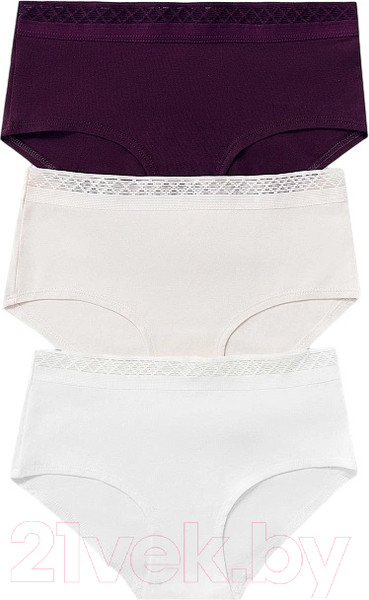 Изображение товара Комплект женских трусов Mark Formelle 412407-3 (р.90, молочный)