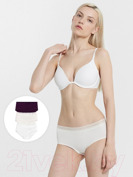 Изображение товара Комплект женских трусов Mark Formelle 412407-3 (р.90, молочный)