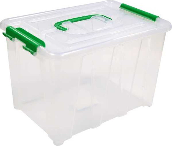 Изображение товара Ящик для хранения deVente 9058207 (6л, прозрачный/зеленый)