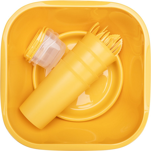 Изображение товара Набор пластиковой посуды Phibo 435234006 (желтый)