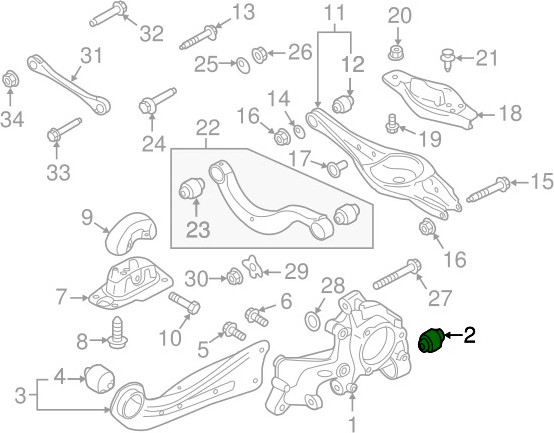 Изображение товара Сайлентблок рычага подвески Volkswagen 1K0505553A