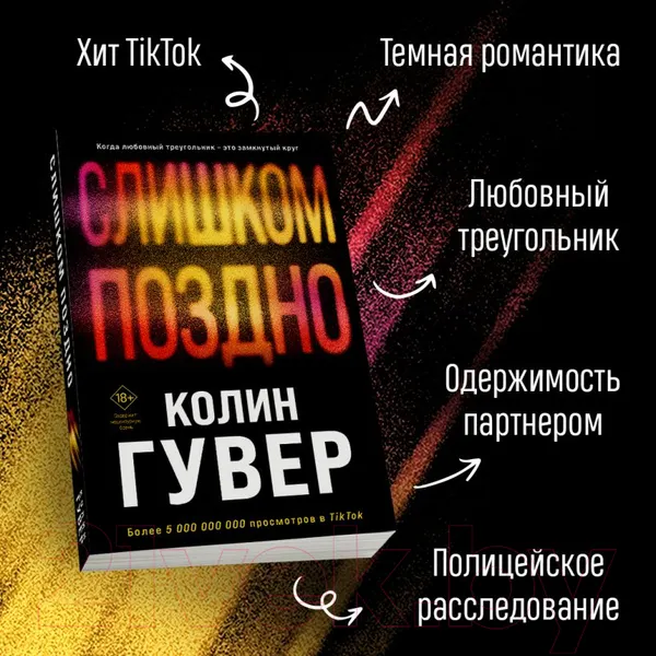 Изображение товара Художественная книга Эксмо Слишком поздно / 9785041915568 (Гувер К.)
