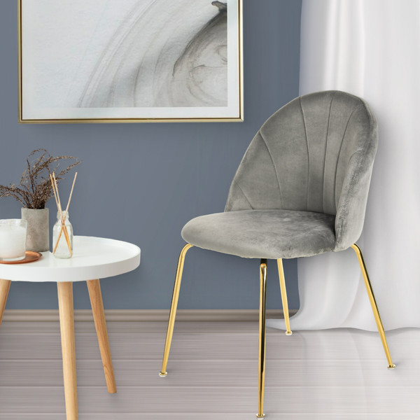 Изображение товара Стул Mio Tesoro Паола DC-125М (серый/золото, G062-38)