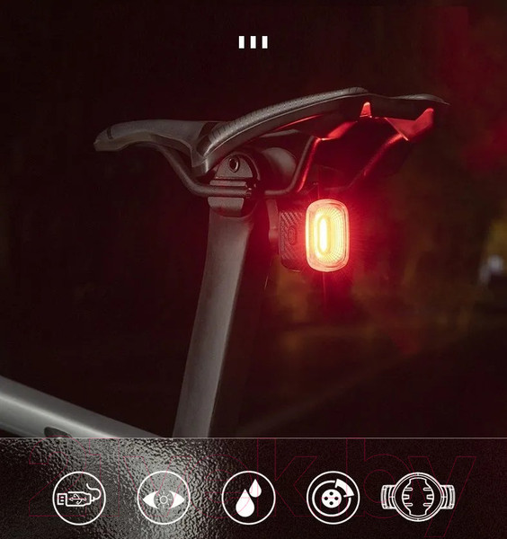 Изображение товара Фонарь для велосипеда RockBros Задний Q4 (черный)