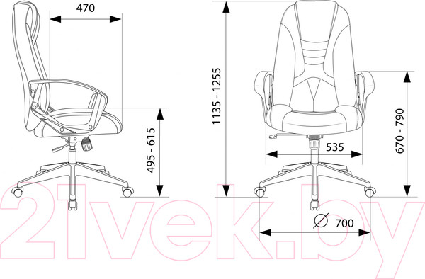 Изображение товара Кресло геймерское Бюрократ Zombie 200 (черный/красный)