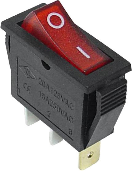 Изображение товара Выключатель клавишный Lextool LX3088B/12VC (красный)