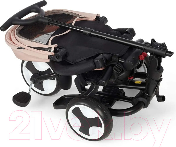 Изображение товара Трехколесный велосипед с ручкой Nuovita Bamzione BE3 (кремовый)