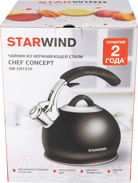 Изображение товара Чайник StarWind Chef Concept SW-CH1510 (черный)