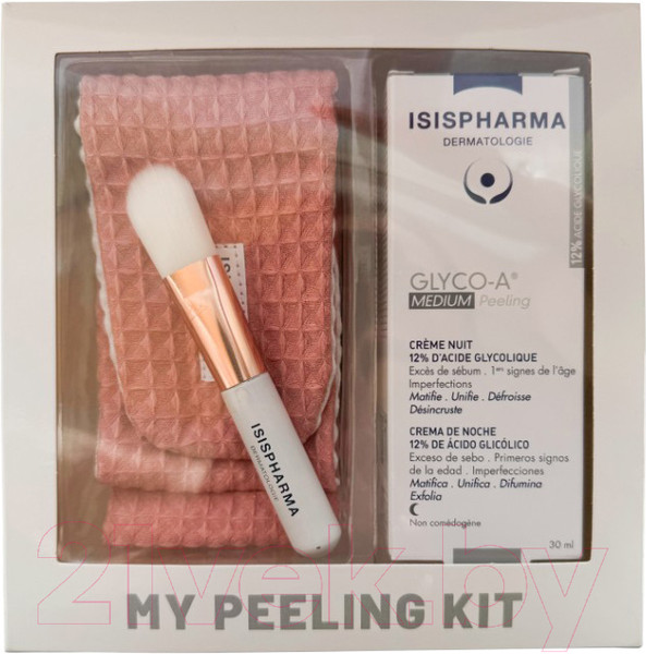 Изображение товара Подарочный набор Isis Pharma Glico-A Medium Peeling 30мл + Повязка + Кисть