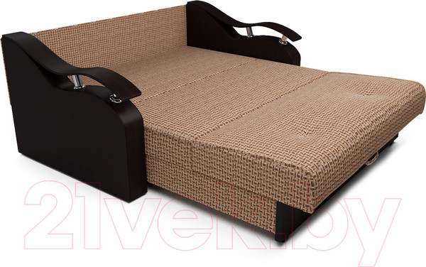 Изображение товара Диван Mebel-Ars Шарк №2 (рогожка бежевый/экокожа коричневый)