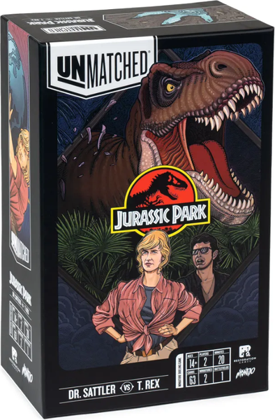 Изображение товара Настольная игра GaGa Unmatched Jurassic Park Dr.Sattler vs T.Rex Рус. пр-ла / GG364