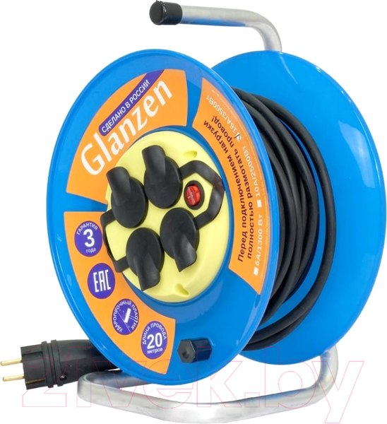 Изображение товара Удлинитель на катушке Glanzen EB-20-011