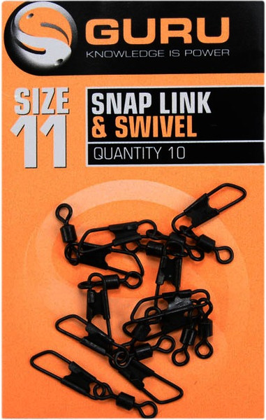Изображение товара Набор вертлюгов рыболовных Guru Swivel Snap Link / GSLS