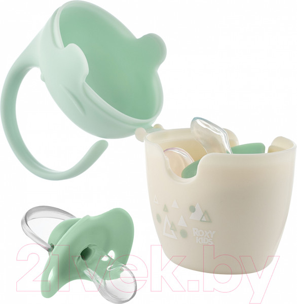 Изображение товара Контейнер для пустышки Roxy-Kids Слоник с пустышкой / REF-002-G (зеленый)