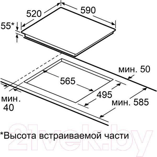 Изображение товара Индукционная варочная панель Maunfeld CVI594SB2BKA Inverter